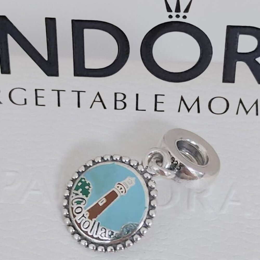 Pandora Currituck Beach Lighthouse Dangle Corolla North Carolina Travel Pendant